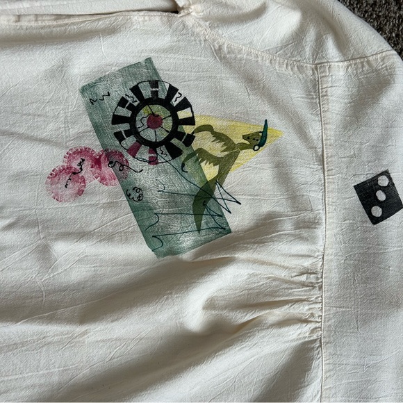 Painted 100% cotton shirt. - Picture 6 of 9